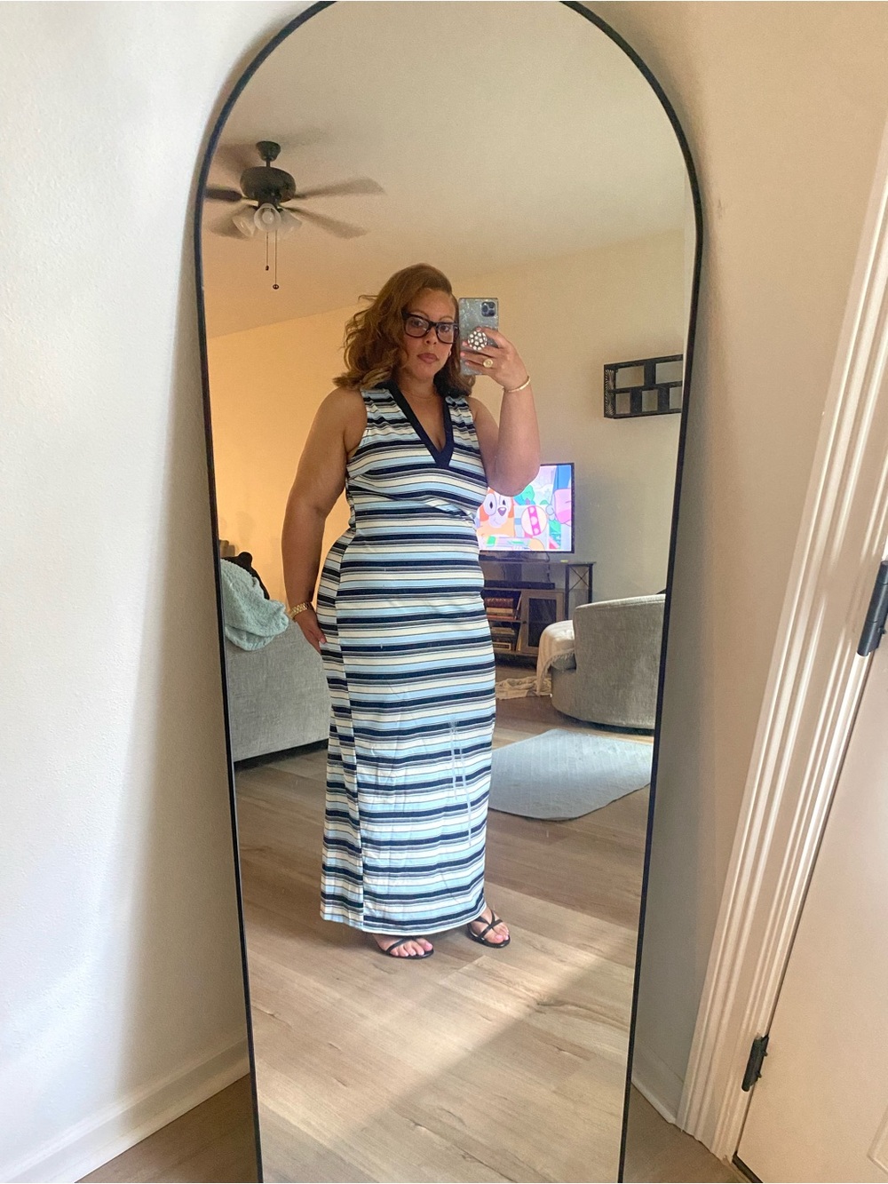 Striped Halter top maxi dress